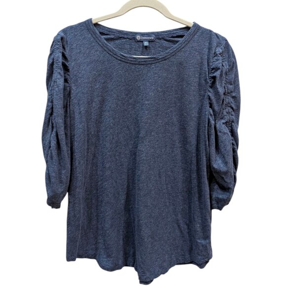 Democracy Elbow Puff Rouched Tee - Picture 1 of 2